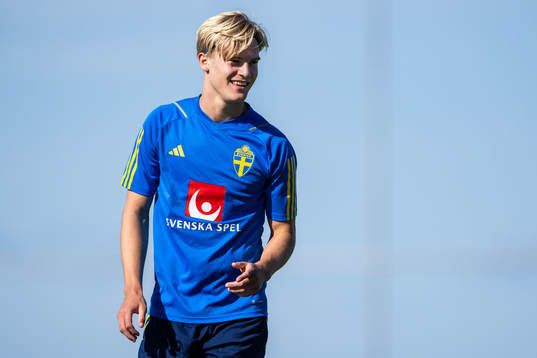 Lucas Bergvall of the Swedish men's football national team