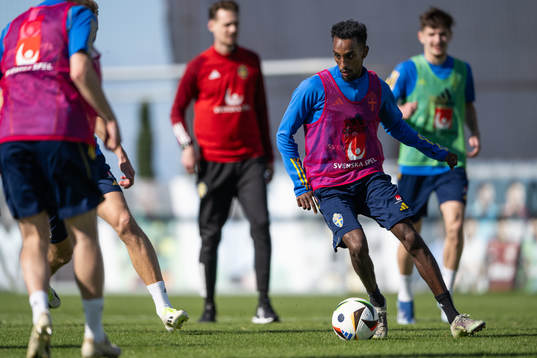 Taha Ali of the Swedish men's football national team at a