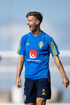 Samuel Leach Holm of the Swedish men's football national