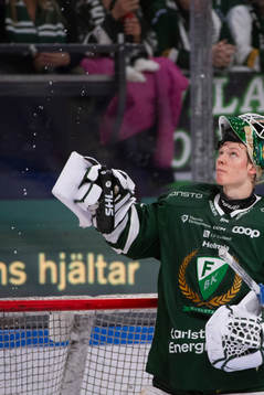 Färjestads målvakt Melker Thelin