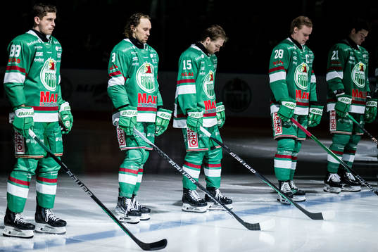 Rögles Brandon Davidson, Michael Kapla, Simon Ryfors och