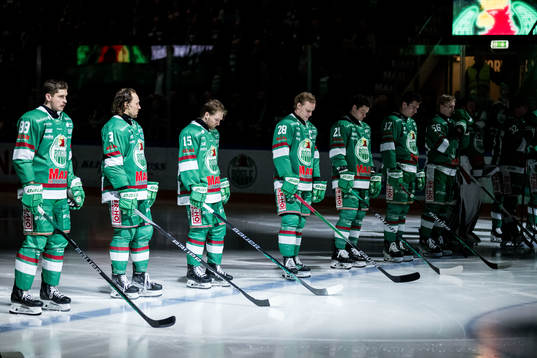 Under ishockeymatchen i SHL mellan Rögle och Timrå