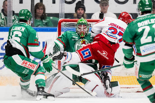 Rögles målvakt Christoffer Rifalk och Timrås Oliver