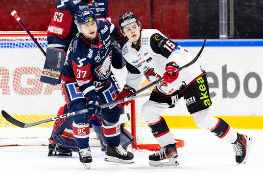 Linköpings Jesper Pettersson och Malmö Redhawks Hjalte