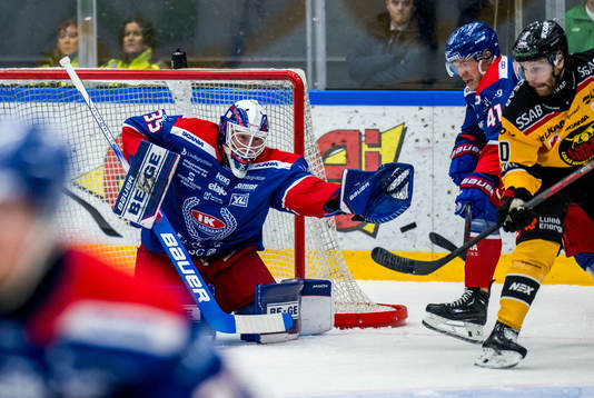 Oskarshamns målvakt Emil Kruse