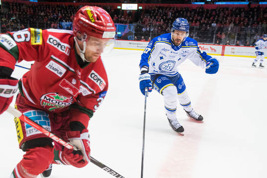 Leksands Marek Hrivik och MoDos Sebastian Ohlsson