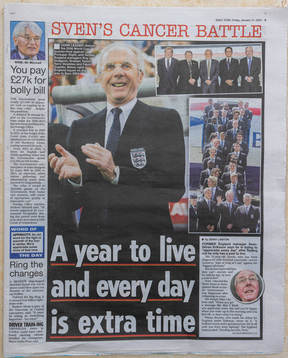 A montage of printed British newspapers as they cover the