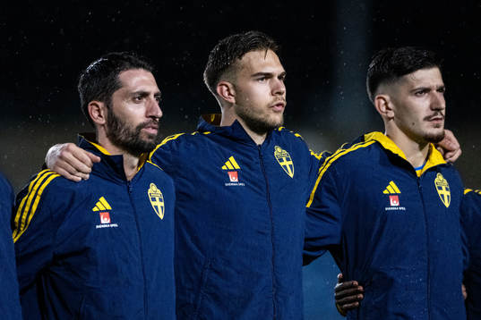 Nahir Besara, Anton Eriksson and Armin Gigovic of Sweden