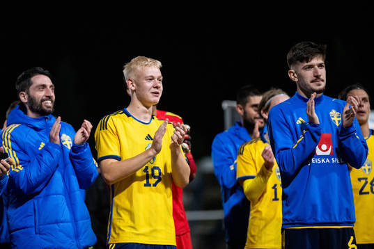 Otto Rosengren and Armin Gigovic of Sweden celebrate