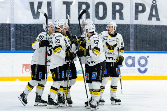 Västerås spelare jublar