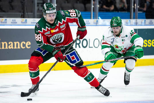 Frölundas Malte Strömwall och Rögles Valtteri Viljanen