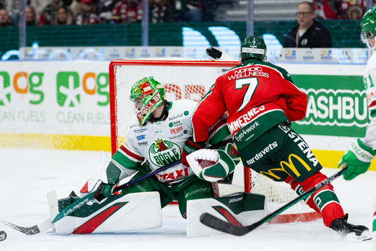 Rögles målvakt Christoffer Rifalk och Frölundas Henrik