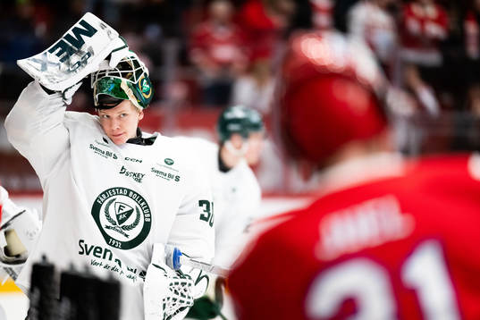 Färjestads målvakt Melker Thelin