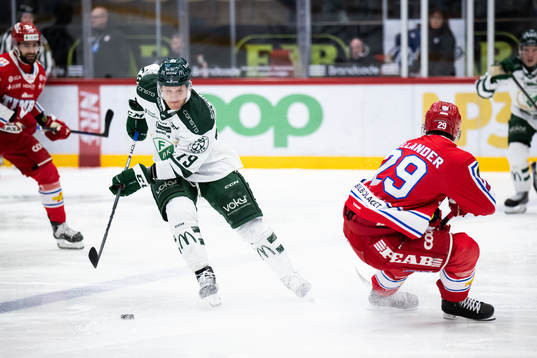 Färjestads Patrik Lundh och Timrås Filip Hållander