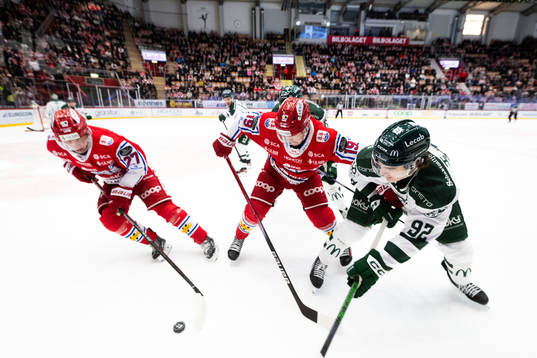 Timrås Oliver Johansson, Erik Andersson och Färjestads