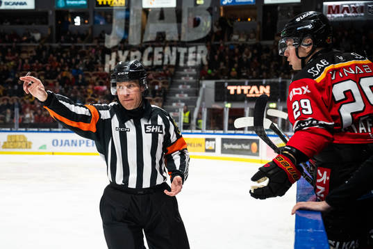 Domare Tobias Björk och Luleås Erik Gustafsson