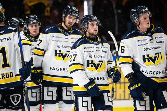 HV71s Robert Nardella deppar med lagkamrater