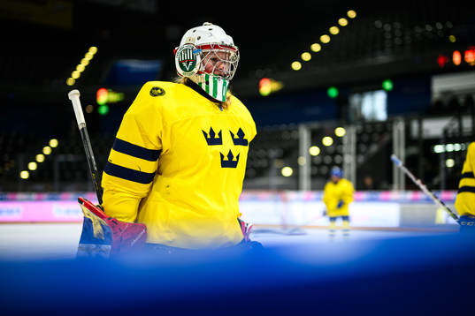 Goalkeeper Maja Helge of Sweden
