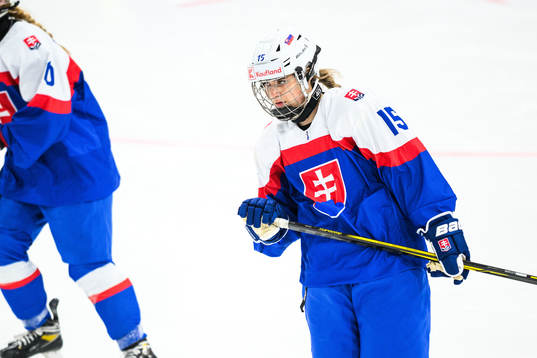 Ema Lackova of Slovakia looks dejected
