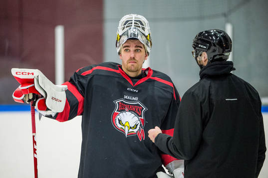 Malmö Redhawks målvakt Adam Werner