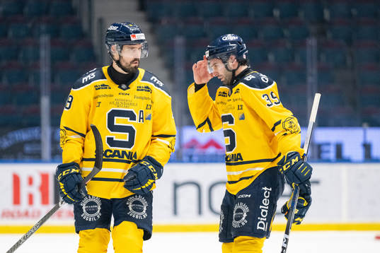 Södertäljes Linus Videll och Stelio Mattheos deppar
