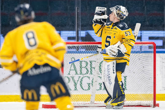 Södertäljes målvakt Claes Endre deppar