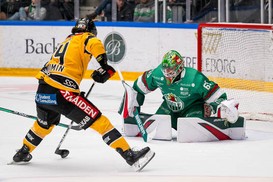 Rögles målvakt Christoffer Rifalk och Luleås Brendan