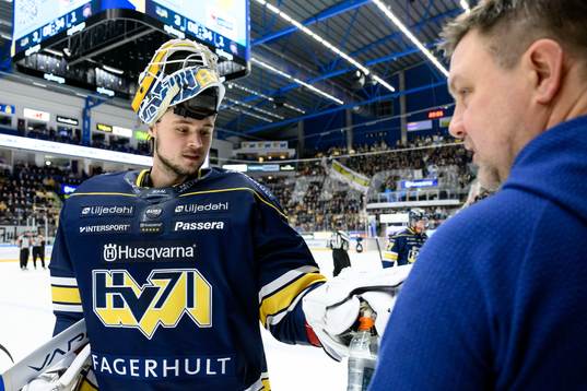 HV71s  målvakt Frederik Dichow