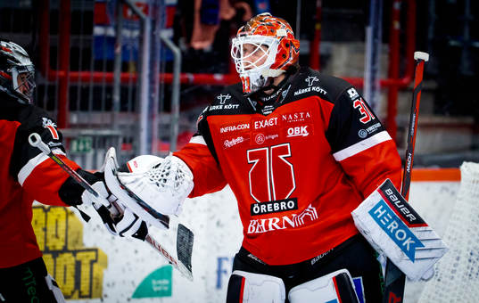 Örebros målvakt Jhonas Enroth och målvakt Jonas Arntzen