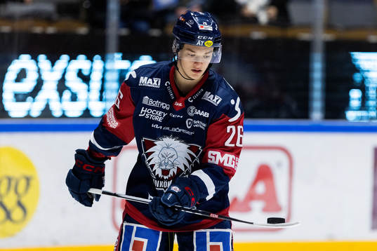 Linköpings Fabian Wagner på uppvärmningen