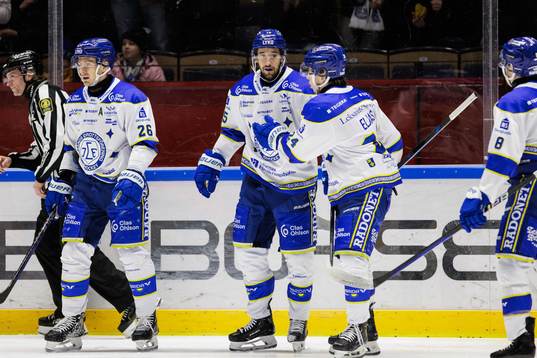 Leksands spelare jublar