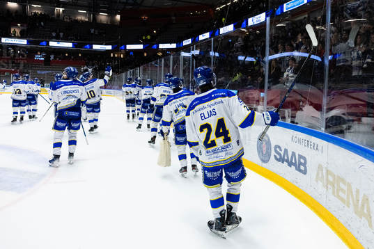Leksands spelare jublar