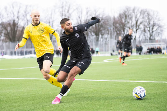 Landskronas Rassa Rahmani och Mjällbys Viktor Gustafson