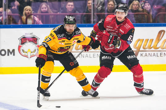 Luleås Linus Omark och Malmö Redhawks Fredrik Händemark