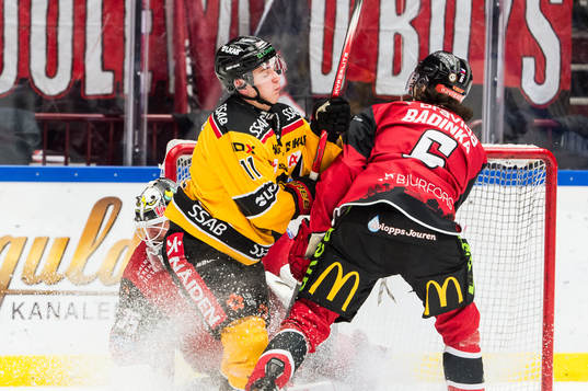 Luleås Nikola Pasic och Malmö Redhawks Dominik Badinka