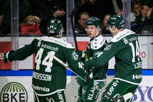 Färjestads Joel Kellman jublar