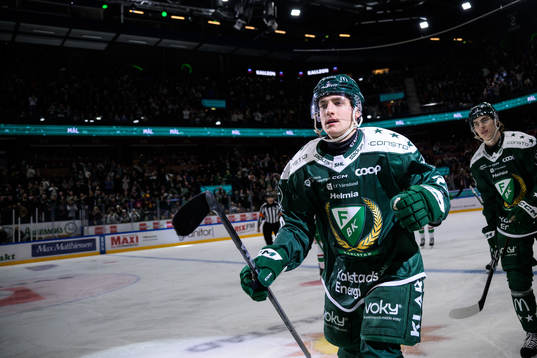 Färjestads Joel Nyström jublar