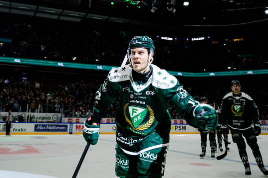 Färjestads Joel Kellman jublar