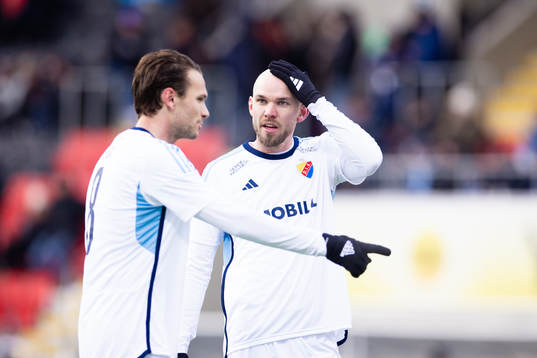 Djurgårdens Albin Ekdal och Marcus Danielson deppar