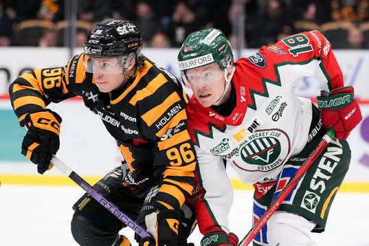 Skellefteås Rickard Hugg och Frölundas Linus Öberg