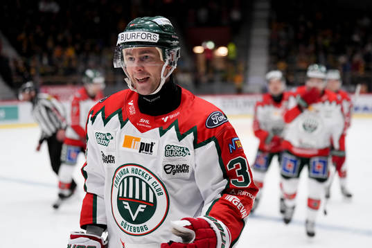 Frölundas Mikael Ruohomaa jublar