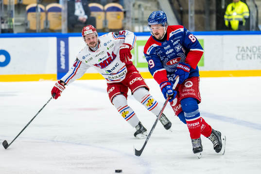 Timrås Jonathan Dahlén och Oskarshamns Patrik Karlkvist
