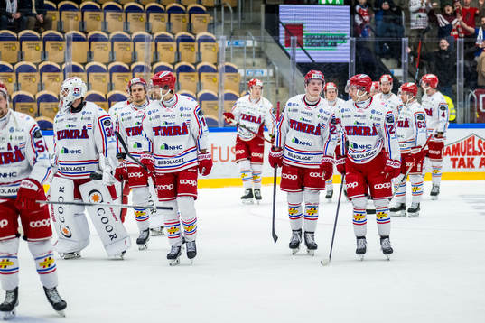 Timrå spelare jublar