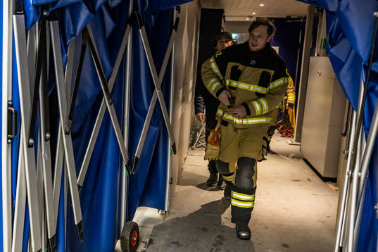 Brandlarm i Tegera arena