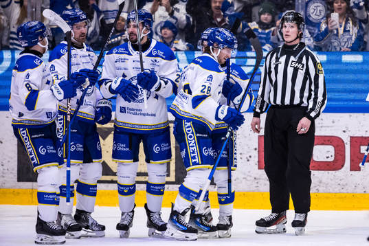 Leksands Marek Hrivik jublar