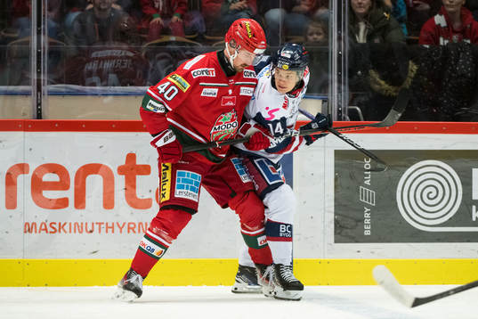 MoDos David Bernhardt och Linköpings Arvid Costmar