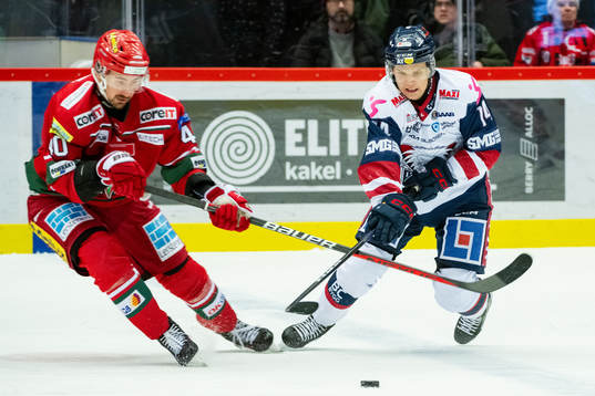 MoDos David Bernhardt och Linköpings Arvid Costmar