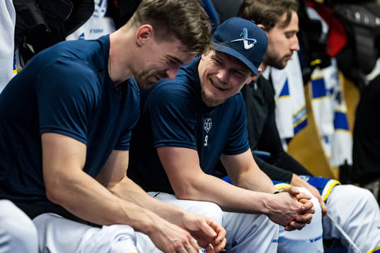 Leksands Patrik Zackrisson innan ishockeymatchen i SHL