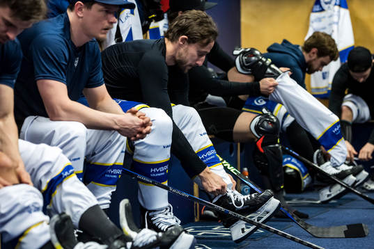 Leksands Max Veronneau innan ishockeymatchen i SHL mellan