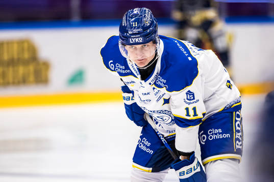 Leksands Martin Karlsson innan ishockeymatchen i SHL mellan